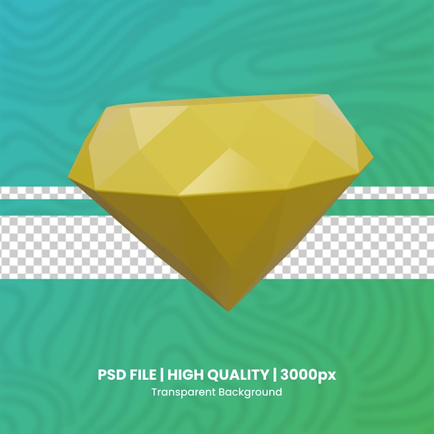 PSD diamant-3d-qualität, transparenter hintergrund