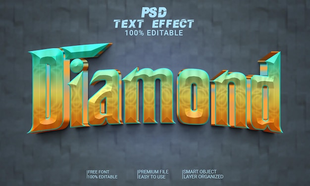 Diamant-3d-texteffekt-psd-datei