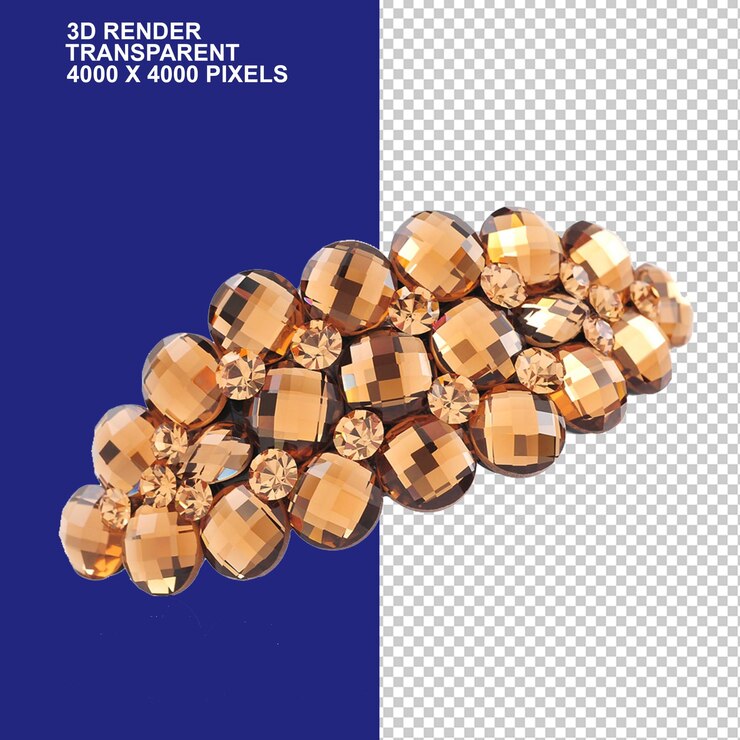 PSD diamant brun épingle à cheveux accessoires pour cheveux bruns pierre à la mode pierre précieuse en vedette brun
