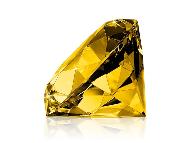 PSD diamant éblouissant fond transparent jaune