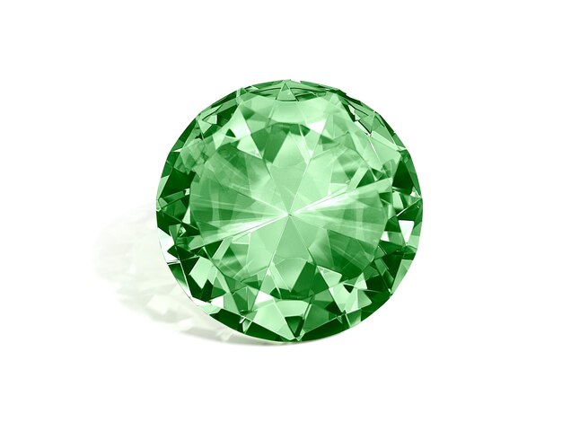 PSD diamant éblouissant fond transparent vert