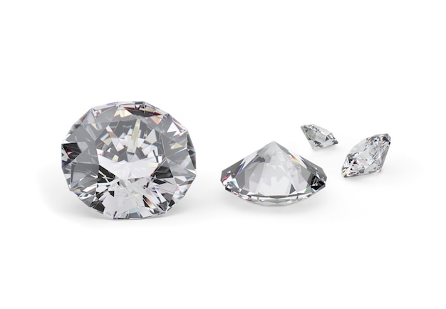 diamant avec un fond transparent de haute qualité