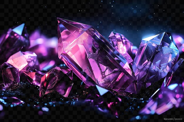 PSD un diamant violet avec une étoile au sommet