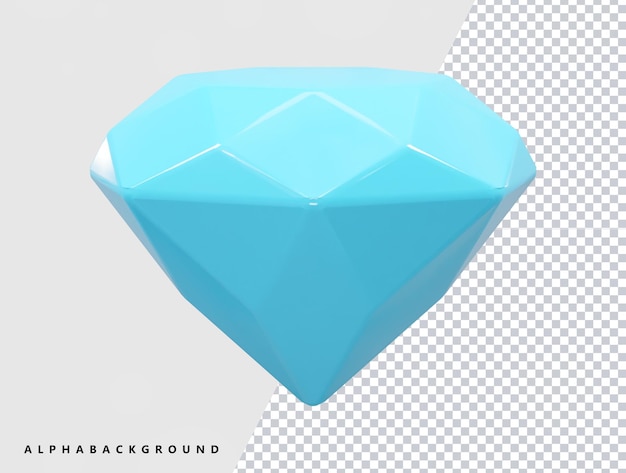 PSD un diamante azul con el texto de fondo azul.
