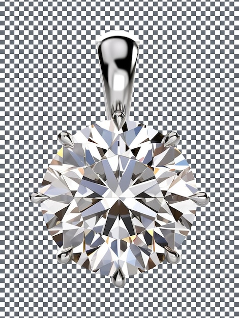 Diamante blanco de lujo aislado sobre fondo transparente