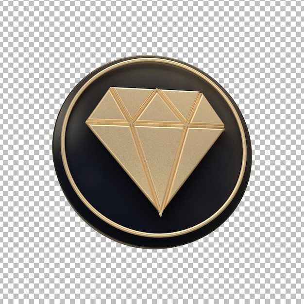 PSD diamante de renderização 3d