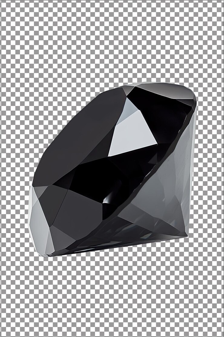 Diamante Negro Piedra preciosa Una rara y única piedra preciosa de diamante de color negro a menudo utilizada en objetos de lujo