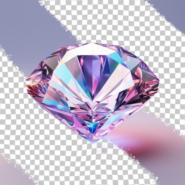 Un diamante que está en un fondo blanco con un diamante rosa