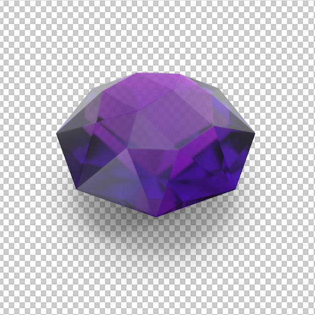 PSD diamante roxo em um fundo transparente fundo transparente