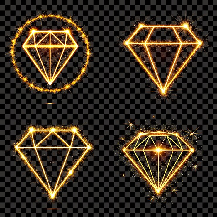 PSD diamante scintillante e luminoso a forma di stella con effetti isolati su sfondo trasparente png