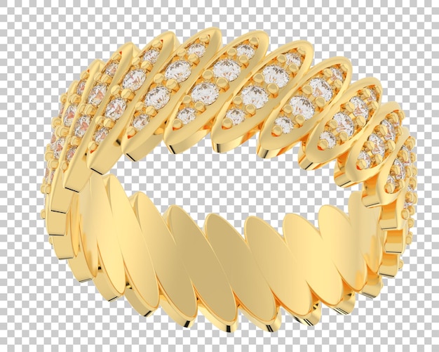 Diamantring isoliert auf Hintergrund 3D-Darstellung