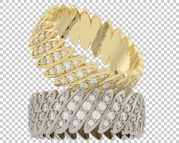 Diamantring isoliert auf Hintergrund 3D-Darstellung
