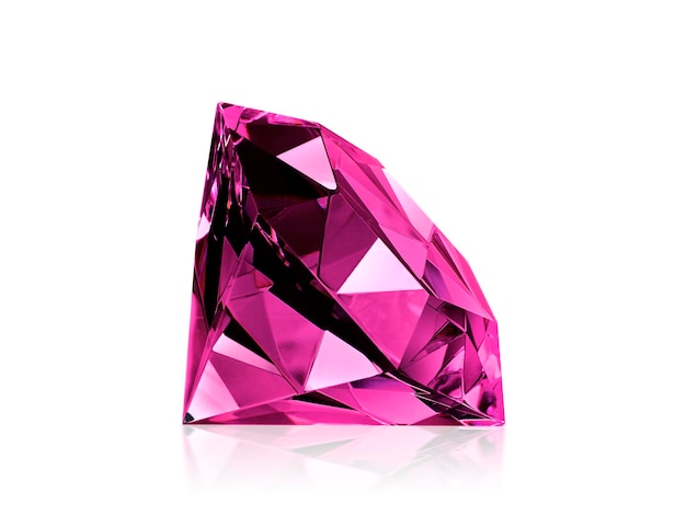 Des diamants éblouissants, des pierres précieuses roses, un fond transparent.