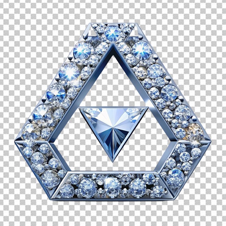 PSD diamond symbol on transparent background