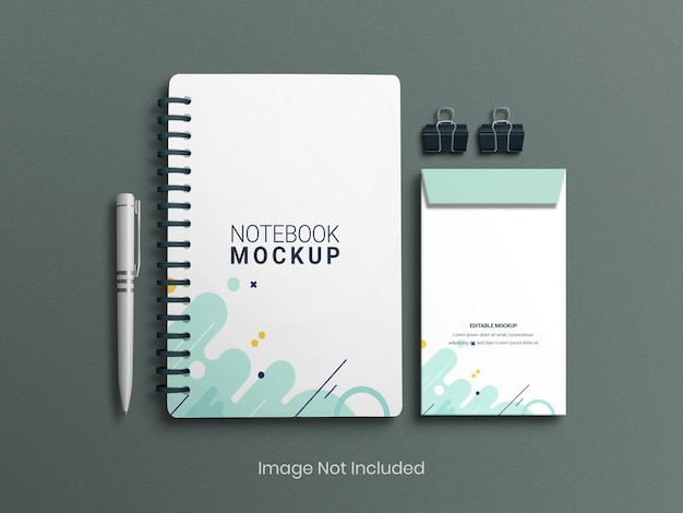 Diario con mockup di buste