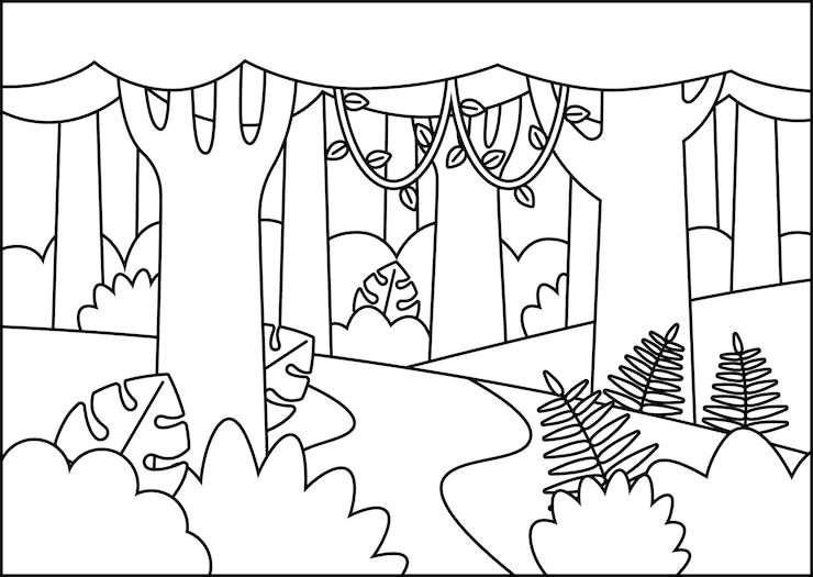 PSD un dibujo animado de un árbol con las palabras árboles en él