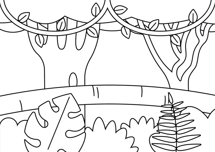 PSD un dibujo animado de un árbol con las palabras árboles en él
