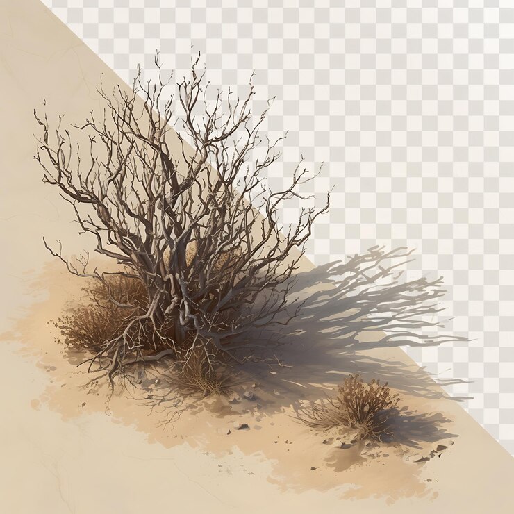 PSD un dibujo de un árbol muerto sin hojas