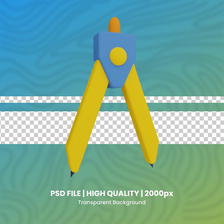 PSD dibujo brújula renderizado 3d diseño gráfico conjunto de renderizado 3d archivo psd fondo transparente