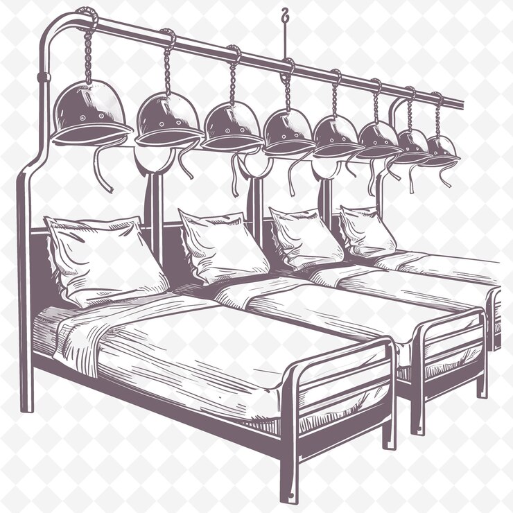 PSD un dibujo de una cama con las palabras " el nombre de la cama "