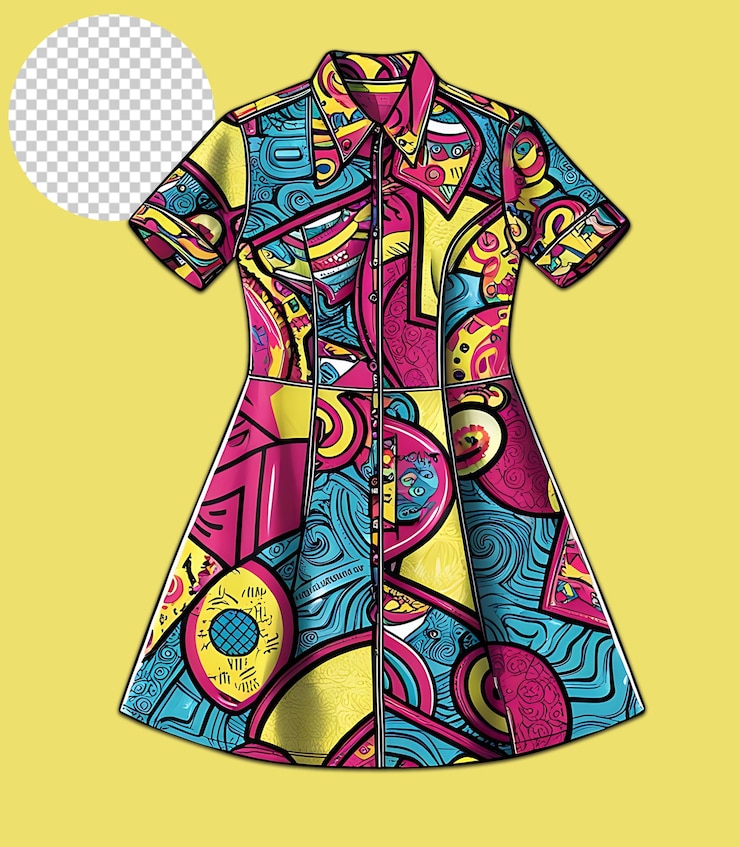 PSD dibujo de una camisa con un diseño que dice ropa de mujer