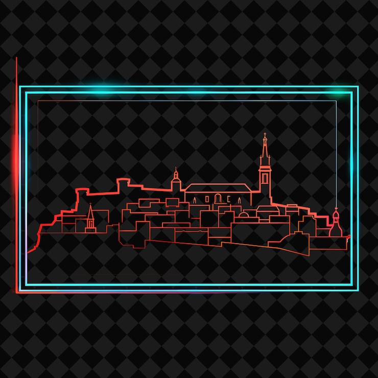 PSD un dibujo de un castillo con una imagen de un castello en la parte superior