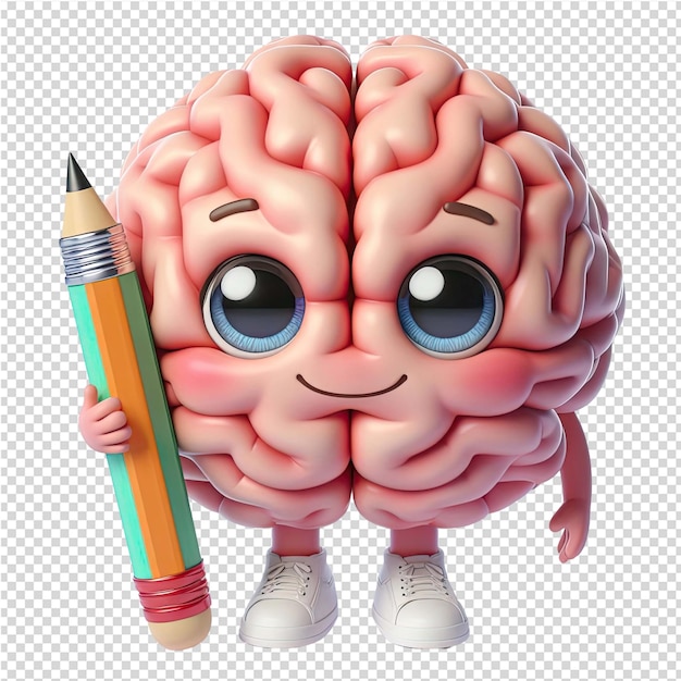 PSD un dibujo de un cerebro con un lápiz y un lápic