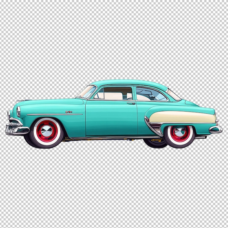PSD un dibujo de un coche con una franja azul de fondo transparente