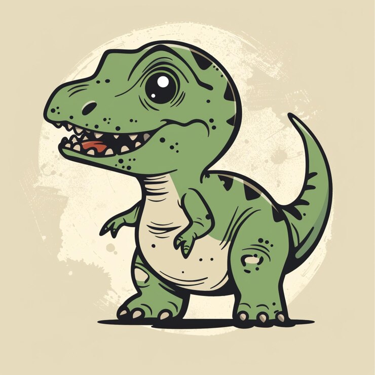 Un dibujo de un dinosaurio
