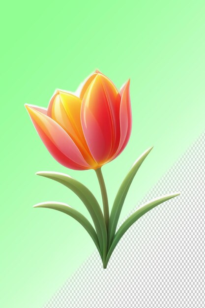 PSD un dibujo de una flor con un fondo verde