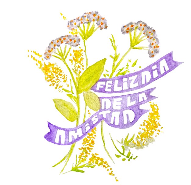 Un dibujo de una flor con la palabra felices vacaciones en él