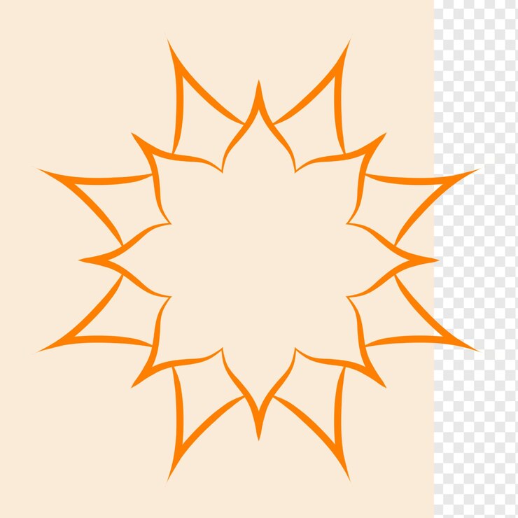 PSD dibujo de un girasol sobre un fondo transparente