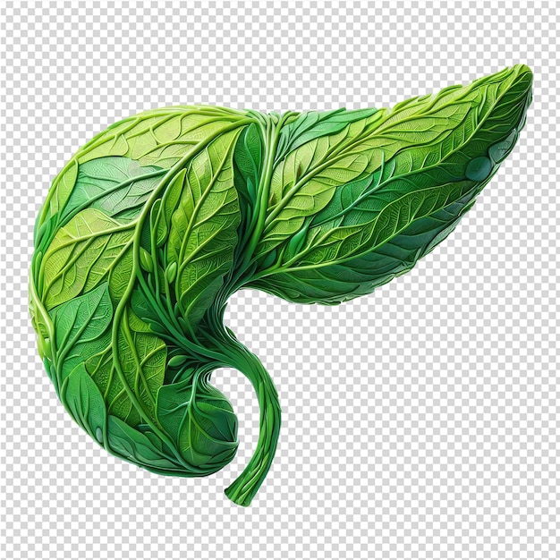 PSD un dibujo de una hoja verde con la palabra hoja en ella