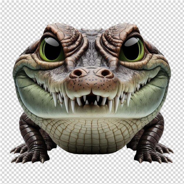 PSD un dibujo de un lagarto con ojos verdes y un fondo blanco