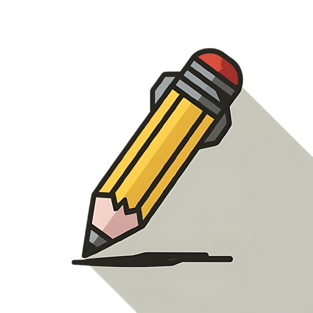 un dibujo de un lápiz con una línea negra en la parte inferior