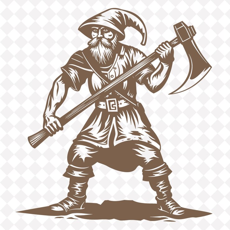 PSD un dibujo de un mago con una espada y un letrero que dice la palabra cita en él