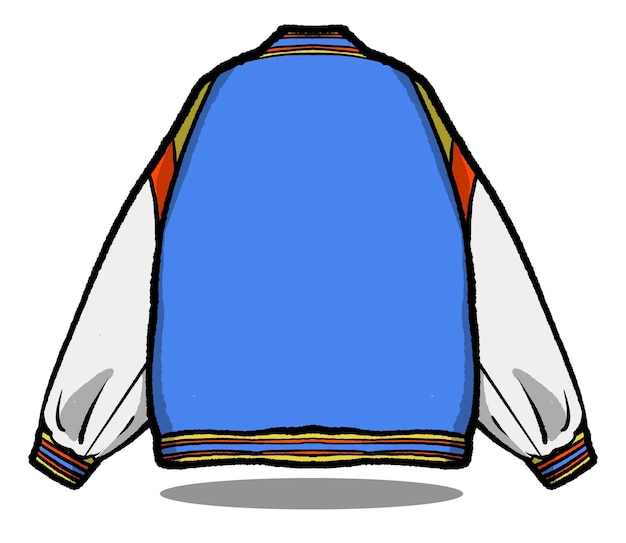 dibujo de la mano trasera del equipo universitario