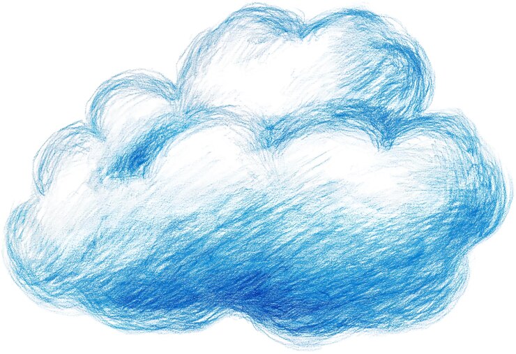 PSD un dibujo de una nube que tiene un dibujo d una nube