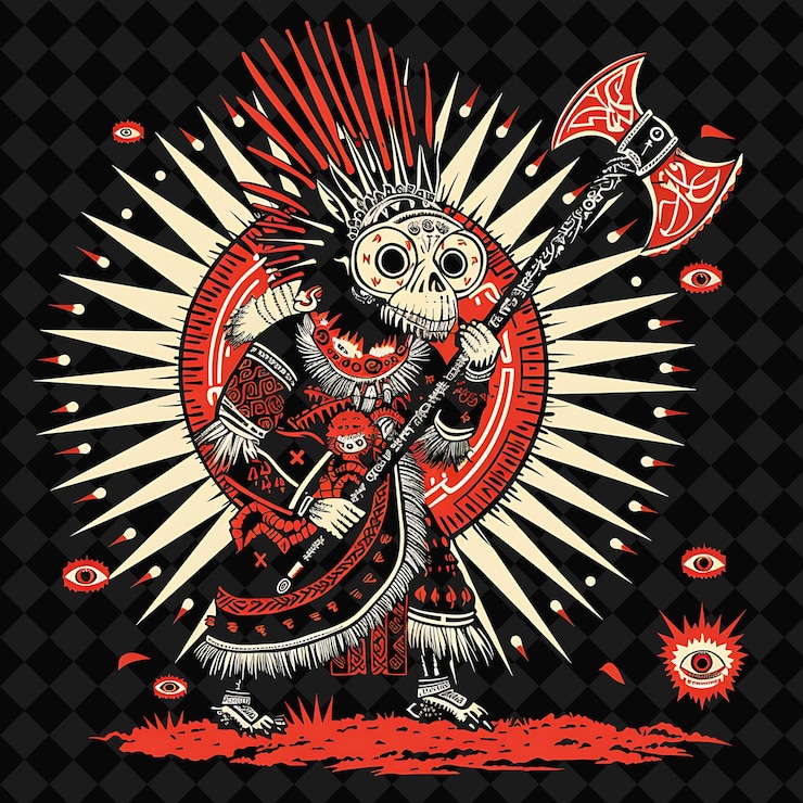 PSD un dibujo de un pájaro con un fondo rojo y amarillo