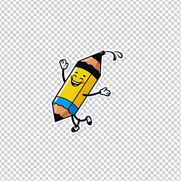 un dibujo de un personaje de dibujos animados con un cohete en la parte inferior