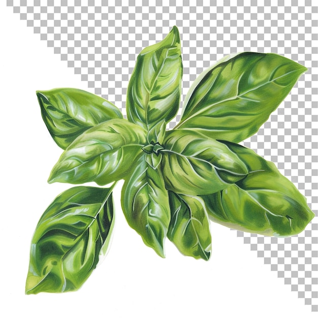 un dibujo de una planta con hojas verdes