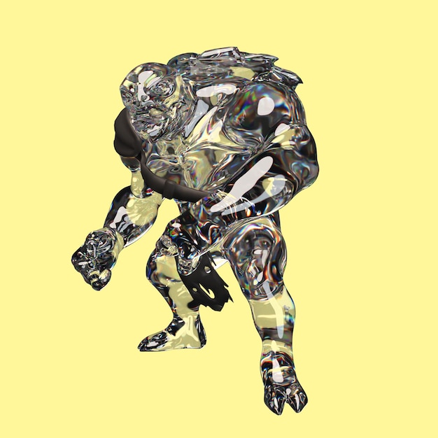 un dibujo de un robot que tiene muchos colores en él