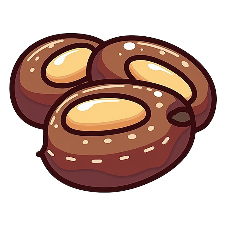 PSD un dibujo de rosquillas con una imagen de una rosquilla en él