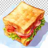 PSD un dibujo de un sándwich con un sándwitch en él