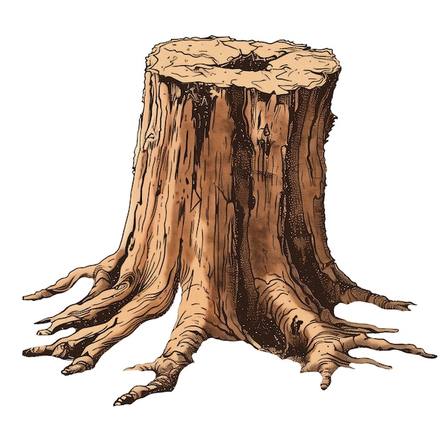 PSD un dibujo de un tronco de árbol