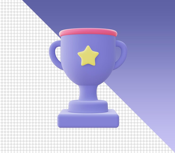 PSD dibujos animados en 3d representan iconos de copas de trofeos simples para ui ux web aplicaciones móviles diseños de redes sociales