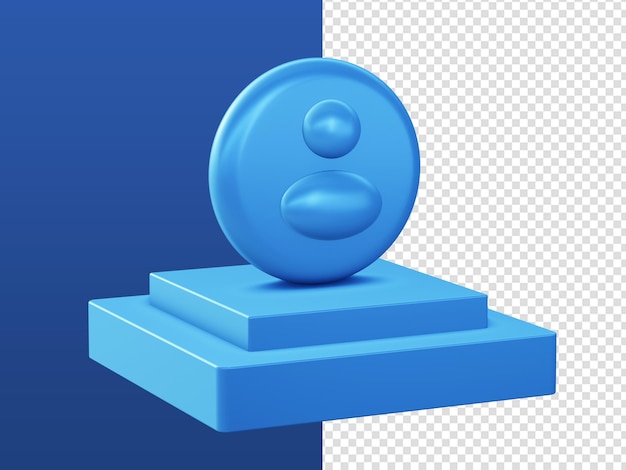 Dibujos animados en 3D representan iconos de personas de negocios azules con podio para diseños de anuncios de aplicaciones móviles web UI UX
