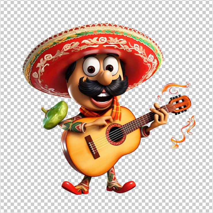 PSD dibujos animados mariach png