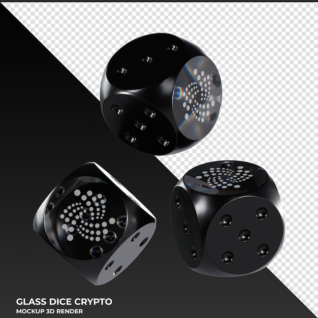 Dice Chiliz CHZ Dice de vidrio Crypto Icono 3D