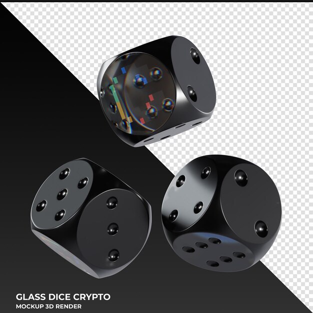 PSD dice convex finanzas cvx dice de vidrio cripto icono 3d